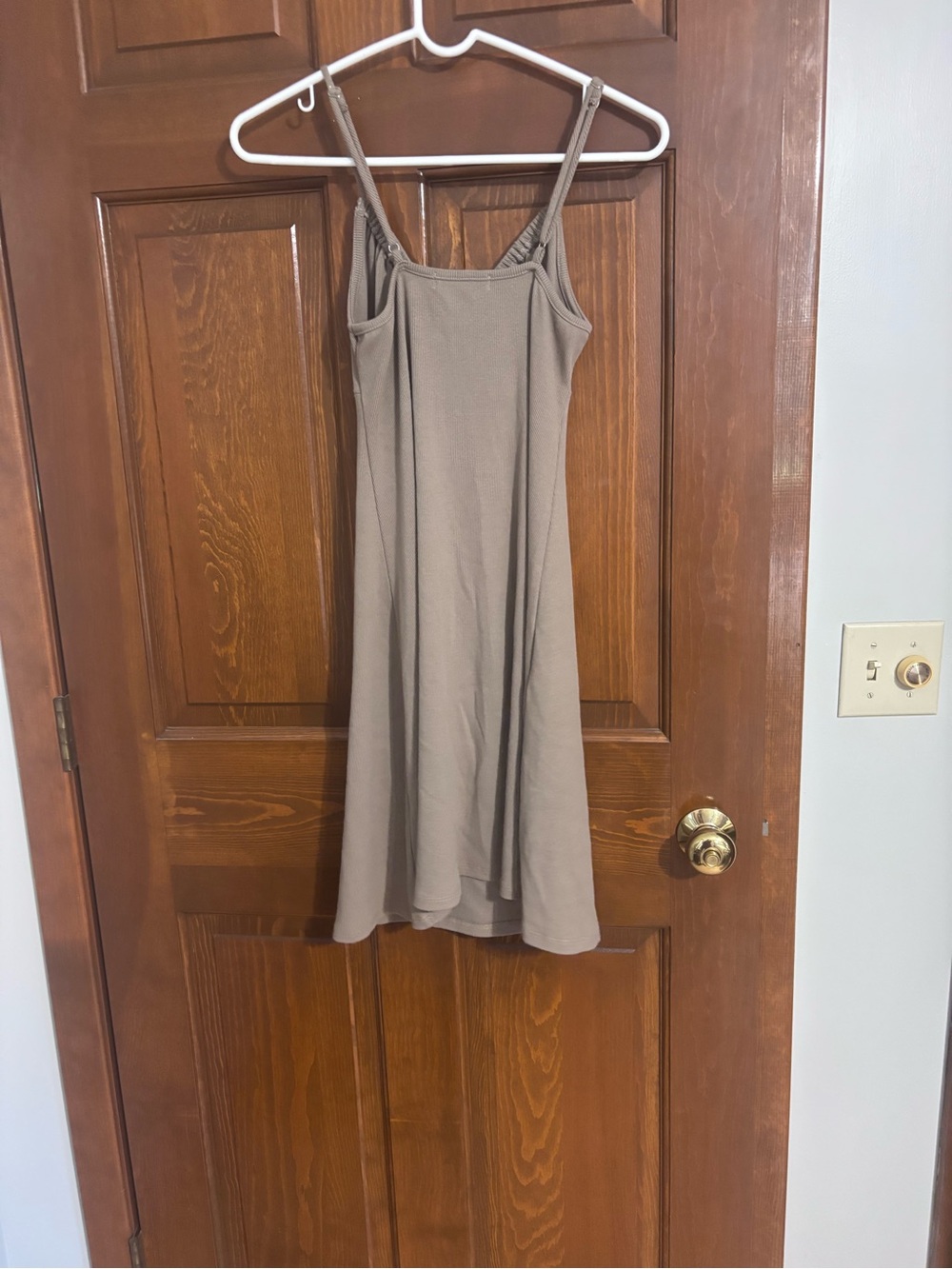 Together Taupe Mini Slip Dress